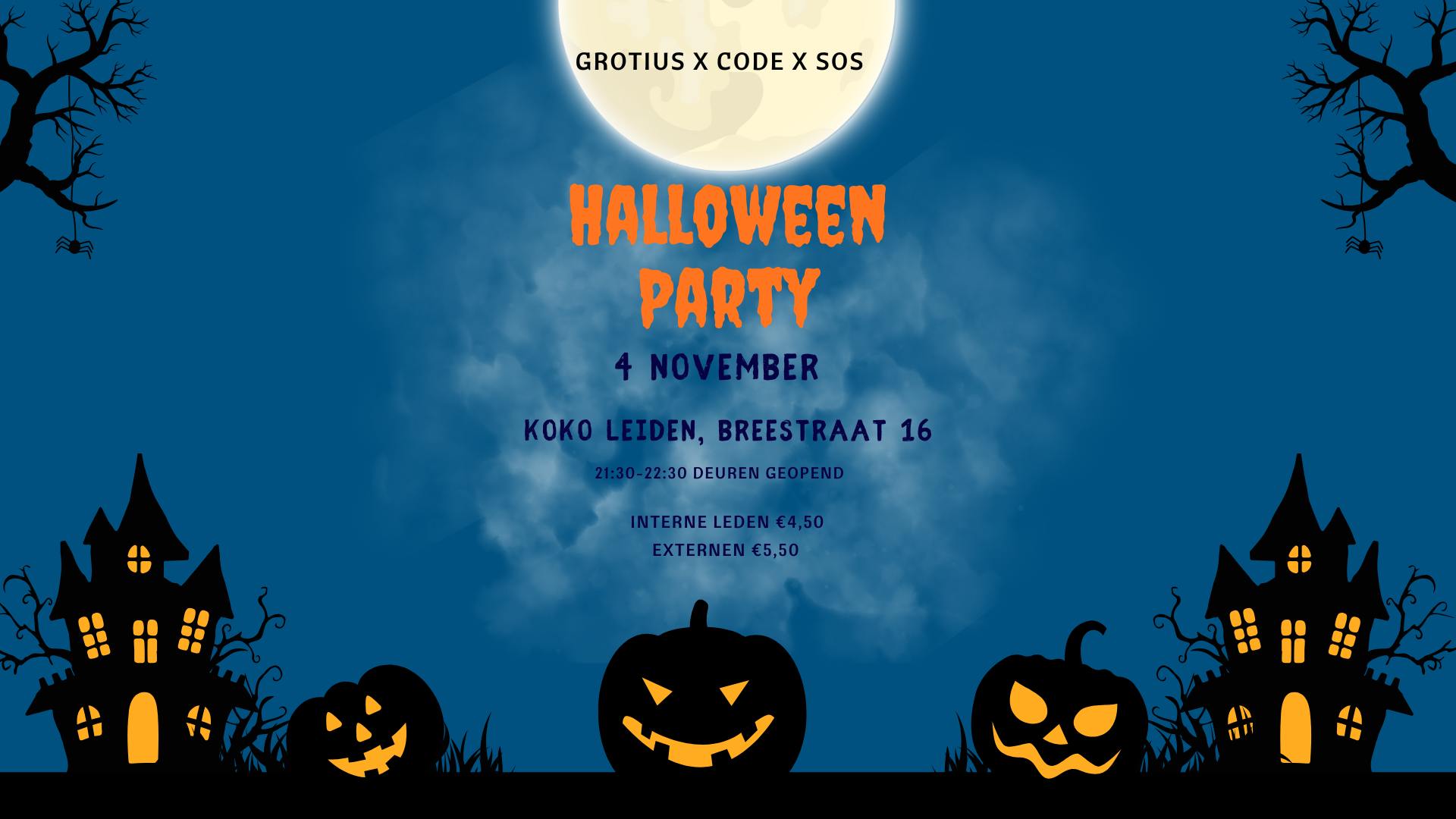 Halloween party CoDe x Grotius x S.O.S.