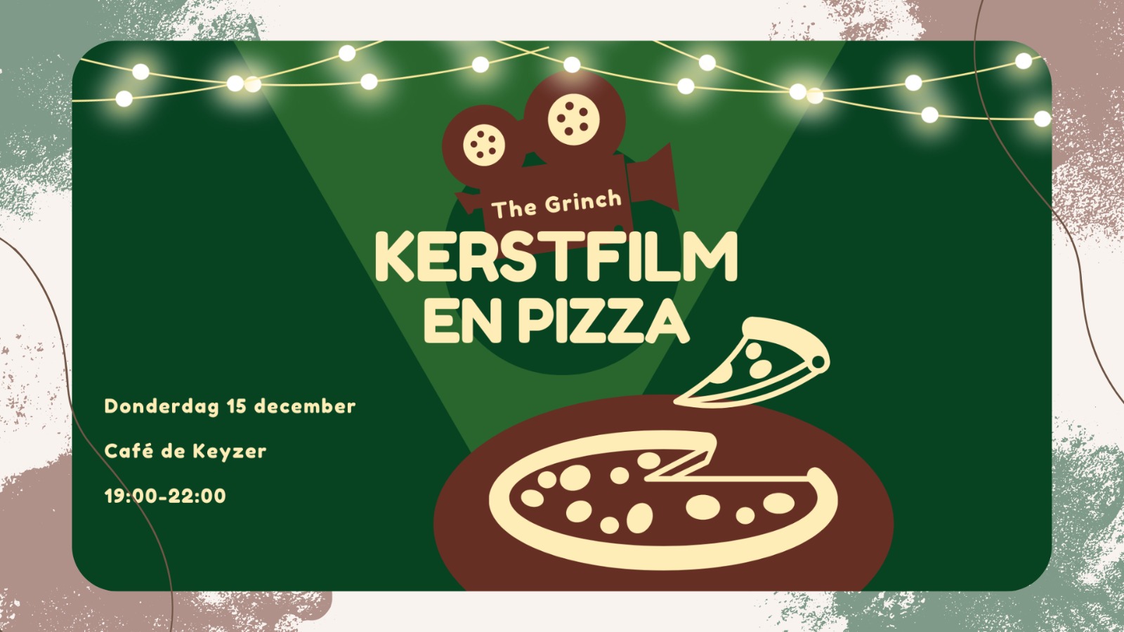 Kerstfilm en pizza bij de Keyzer