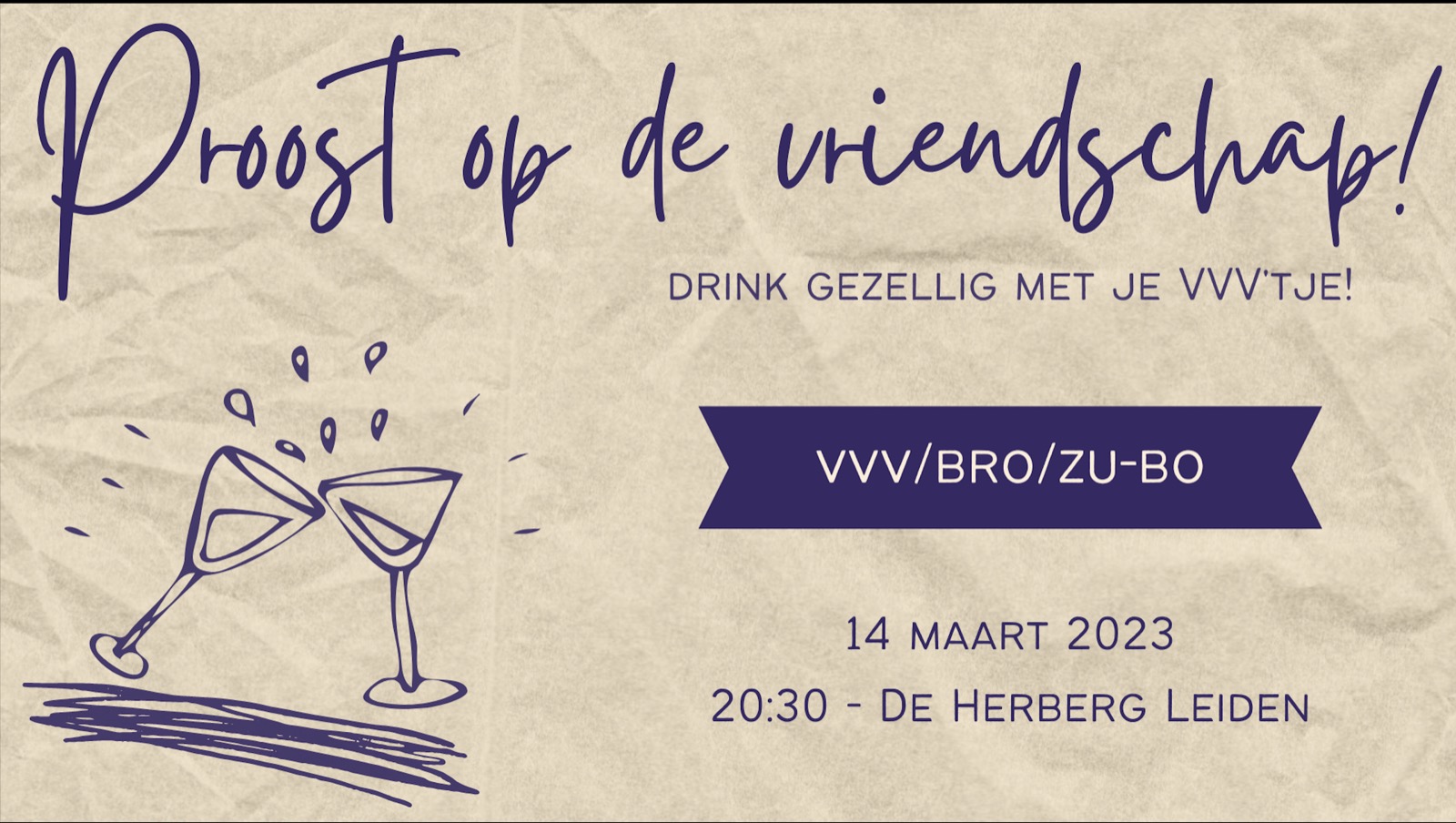 Maandelijkse borrel: VVV/bro/zu-bo