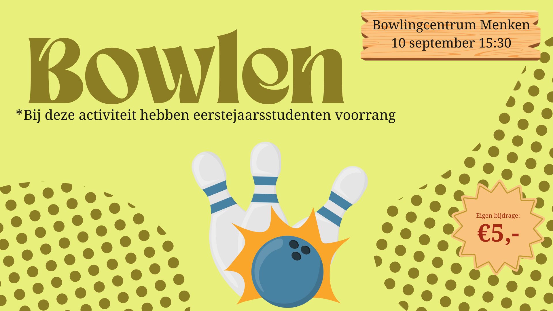 Eerstejaarsactiviteit: bowlen